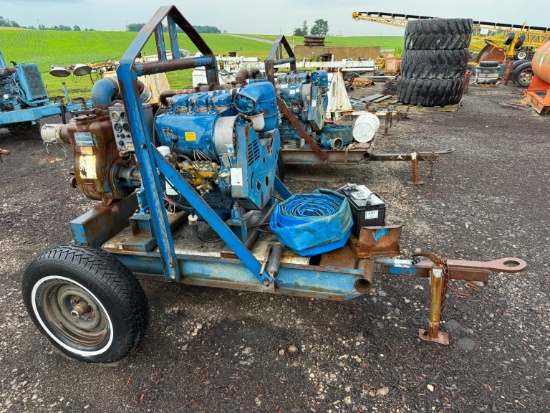 GORMAN RUPP 14C2-F3L WATER PUMP SN:1144462 powered by Deutz diesel engine, equipped with 4in. Self