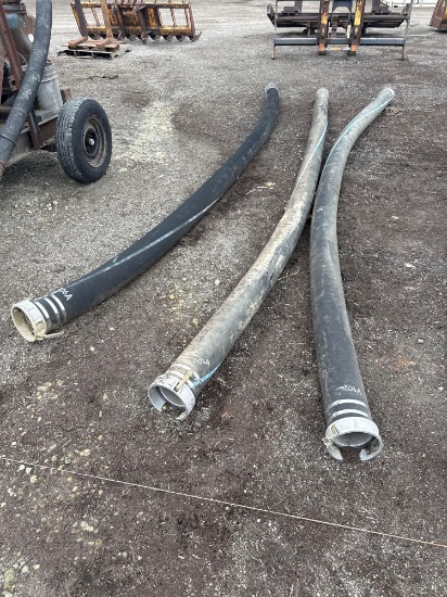 (3) 6 IN. x 18FT. PUMP SUCTION HOSES SUPPORT EQUIPMENT