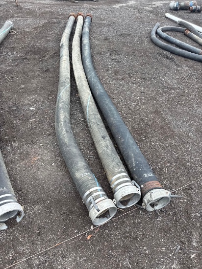 (3) 6 IN. x 20FT. PUMP SUCTION HOSES WITH STRAINERS SUPPORT EQUIPMENT