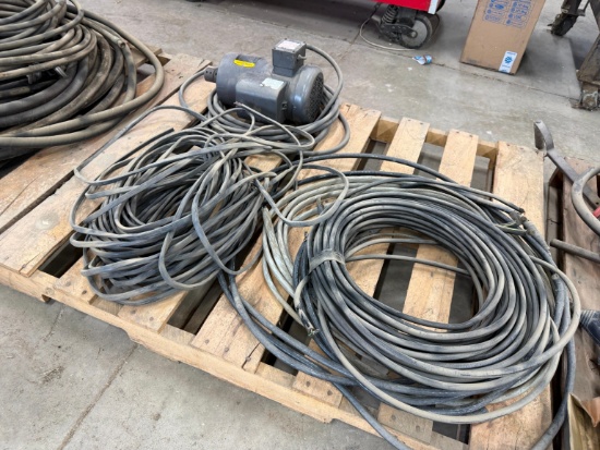 ELECTRIC MOTOR AND ASST'D WIRE SUPPORT EQUIPMENT