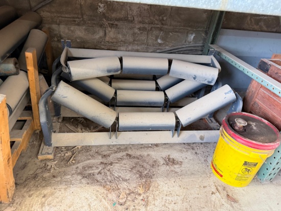 QTY OF ASST'D UNUSED CONVEYOR ROLLERS SUPPORT EQUIPMENT