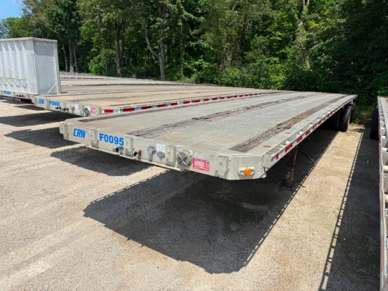 1995 RAVENS 48FT. FLATBED TRAILER equipped with 48ft. X 102in. Aluminum flatbed body, 79,600lb GVWR,