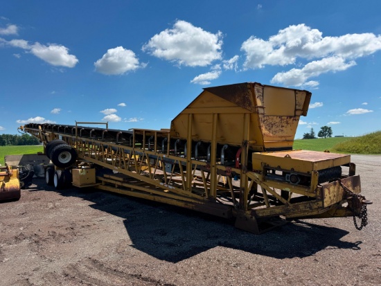 SWIFT YARD DOG P4890 RADIAL STACKING CONVEYOR CONVEYORS & STACKER SN:H167 powered by Cat diesel