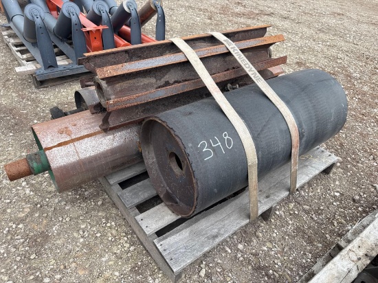 (3) TAIL PULLEYS, (1) HEAD PULLEY SUPPORT EQUIPMENT