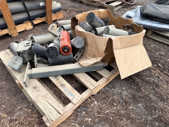 PALLET OF MISC ROLLERS SUPPORT EQUIPMENT
