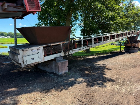 SUPERIOR 36X50 QT CHANNEL TRANSFER CONVEYOR CONVEYORS & STACKER SN:4981 electric powered.