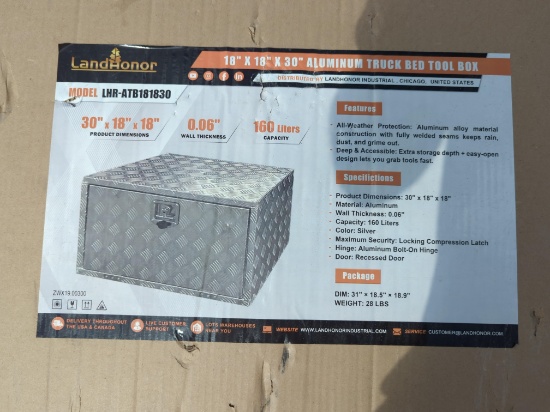 NEW LANDHONOR LHR-ATB181830 TRUCK BED TOOL BOX NEW SUPPORT EQUIPMENT