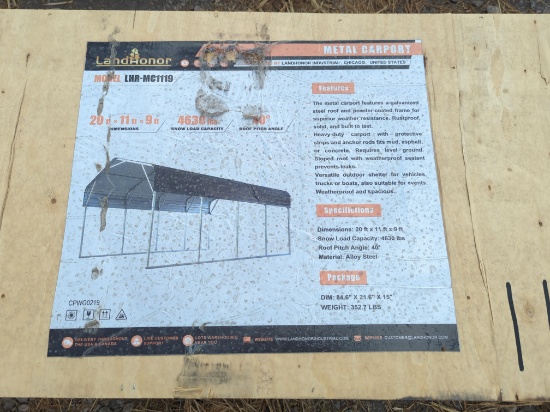 NEW LANDHONOR LHR-MS1119 METAL SHED STORAGE BUILDING
