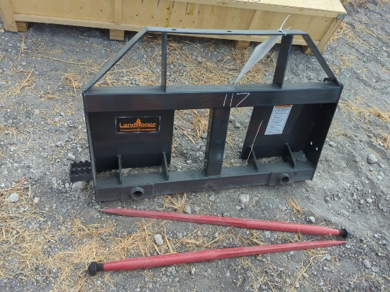 NEW LANDHONOR BS-12-2500G BALE SPEAR SKID STEER ATTACHMENT