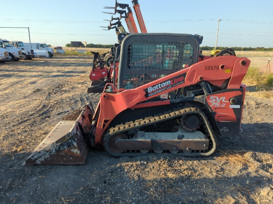 2023 KUBOTA SVL75-2 RUBBER TRACKED SKID STEER SN:KBCZ052CTP1A74334 powered by Kubota diesel engine,