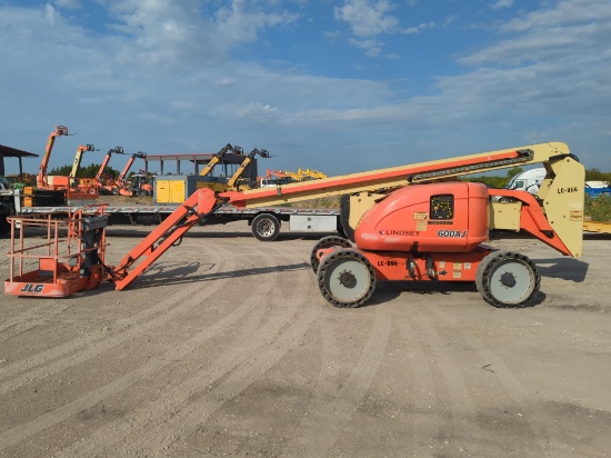 JLG 600AJ BOOM LIFT SN:300127793 4x4, powered by diesel engine, equipped with 60ft. Platform height,