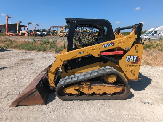 2022 CAT 259D3 RUBBER TRACKED SKID STEER SN:CW920041 powered by Cat diesel engine, equipped with