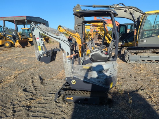 NEW ATS-ME18 HYDRAULIC EXCAVATOR powered by gas engine, equipped with OROPS, front blade, rubber