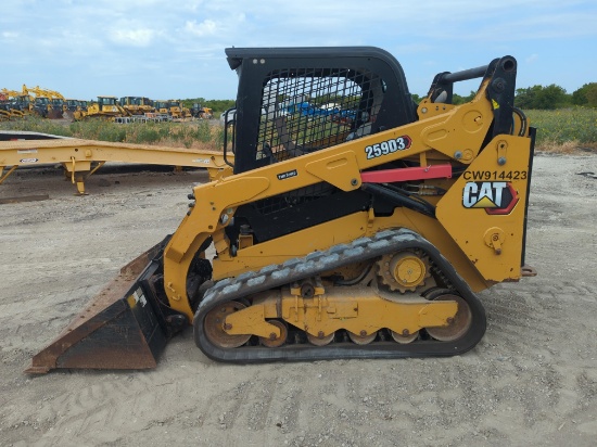 2021 CAT 259D3 RUBBER TRACKED SKID STEER SN:CW914423 powered by Cat diesel engine, equipped with