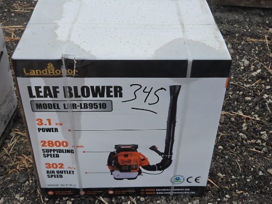NEW LANDHONOR LHR-LB9510 LEAF BLOWER 2 STROKE 75.6CC NEW SUPPORT EQUIPMENT