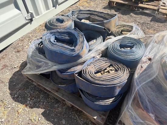 PALLET OF: 18 BLUE HOSES SUPPORT EQUIPMENT