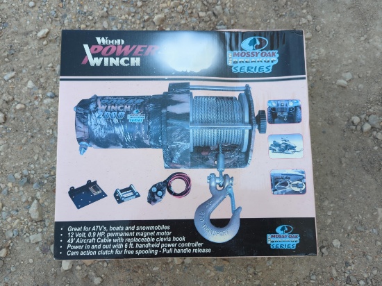NEW 2000# ATV WOOD POWER WINCH - ATV WINCH - REAL TREE NEW SUPPORT EQUIPMENT