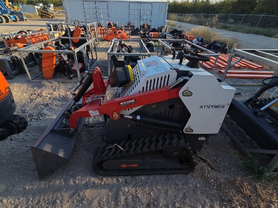 NEW ATS-T480R MINI TRACK LOADER powered by gas engine, equipped with auxiliary hydraulics,