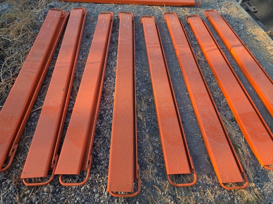 NEW WOLVERINE EX-66-78L 8FT. PALLET FORK EXTENSIONS SKID STEER ATTACHMENT