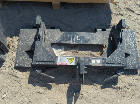 NEW WOLVERINE PT-16-01C 3PT HITCH ADAPTER SKID STEER ATTACHMENT