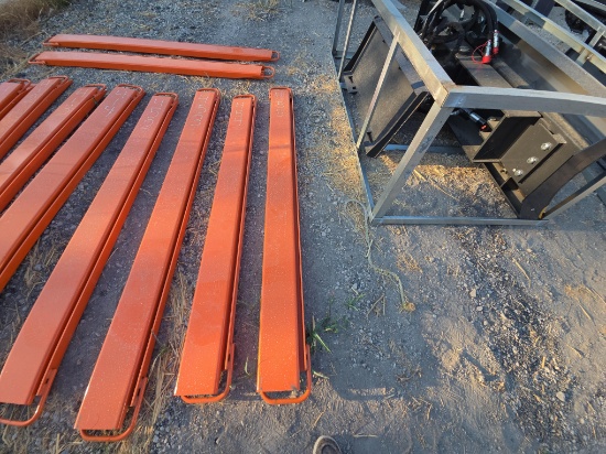 NEW WOLVERINE EX-66-84L 8FT. PALLET FORK EXTENSIONS SKID STEER ATTACHMENT