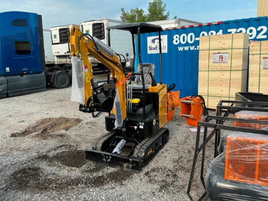 NEW ATS-RT15R HYDRAULIC EXCAVATOR powered by gas engine, equipped with OROPS, front blade, auxili...