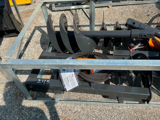 NEW WOLVERINE ADB-13-1218R AUGER DRIVE & BIT SKID STEER ATTACHMENT includes 12in. & 18in.