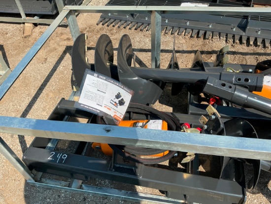 NEW WOLVERINE ADB-13-1218R AUGER DRIVE & BIT SKID STEER ATTACHMENT includes 12in. & 18in.