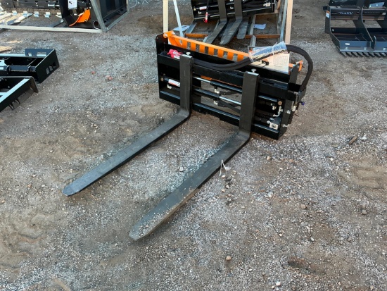 New Wolverine Pfa-11-3300g 48in. Hydraulic Adjustable Pallet Forks Skid Steer Attachment