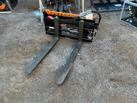 NEW WOLVERINE PFA-11-3300G 48IN. HYDRAULIC ADJUSTABLE PALLET FORKS SKID STEER ATTACHMENT