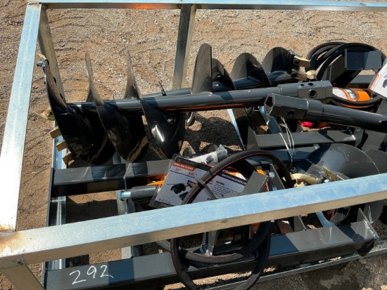 NEW WOLVERINE ADB-13-1218R AUGER DRIVE & BIT SKID STEER ATTACHMENT includes 12in. & 18in.
