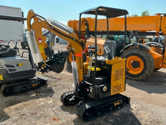 NEW ATS-RT15R HYDRAULIC EXCAVATOR powered by gas engine, equipped with OROPS, front blade, auxili...