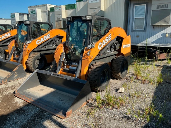 DEMO CASE SV280B SKID STEER powered by diesel engine, 74hp, equipped with EROPS, air, heat, radio,
