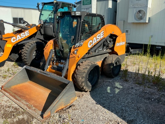 DEMO CASE SV280B SKID STEER powered by diesel engine, 74hp, equipped with EROPS, air, heat, radio,