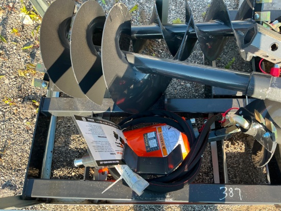 NEW WOLVERINE ADB-13-1218R AUGER DRIVE & BIT SKID STEER ATTACHMENT includes 12in. & 18in.