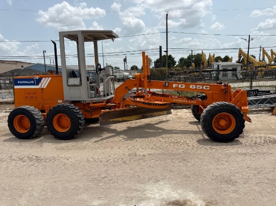 FIAT ALLIS FG65 MOTOR GRADER SN:85505376 powered by New Holland diesel engine, equipped with OROPS,