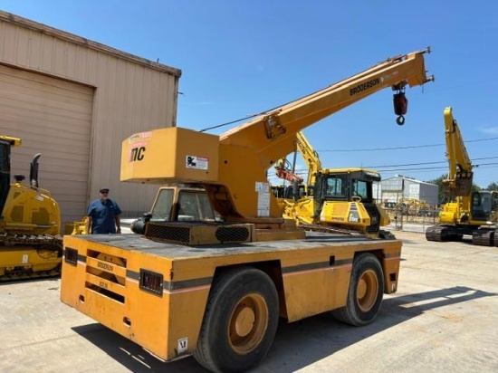 BRODERSON IC200-2C CARRY DECK CRANE SN:83530 powered by diesel engine, equipped with Cab, air, he...