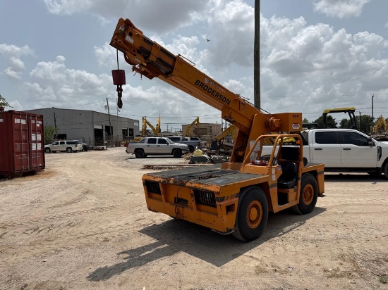BRODERSON IC80-1E CARRY DECK CRANE SN:269883 powered by Cummins diesel engine, equipped with OROPS,