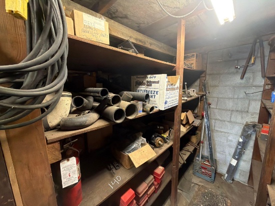 Shelf Of Misc Truck Safety Parts Support Equipment