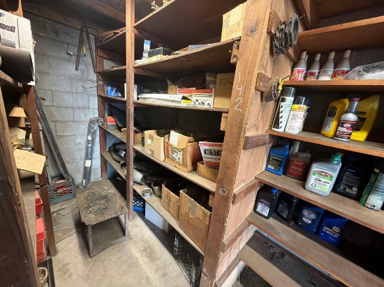Shelf Of Misc Truck Parts Support Equipment