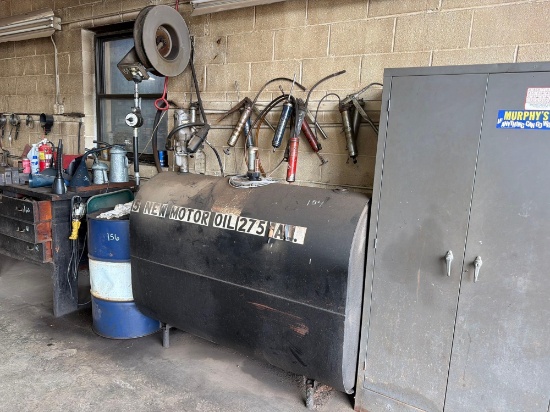 275 Gallon Fuel Tank W/ Electric Pump Support Equipment