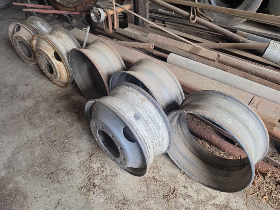 (6) TRUCK RIMS SUPPORT EQUIPMENT