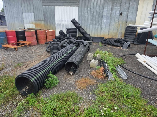 Black Corrugated Tubing And Fittings Support Equipment
