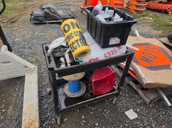 Shop Cart W/ Misc Support Equipment