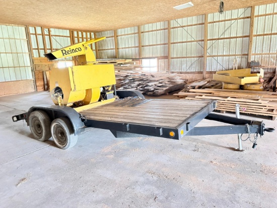 1989 CADET INC KDT-716 MULCHER TRAILER VN:411UT1627KB012410 powered by Wisconsin gas engine,
