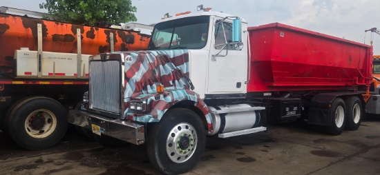2002 WESTERN STAR ROLLOFF TRUCK VN:2855 powered by Cat C15 diesel engine, equipped with 8LL
