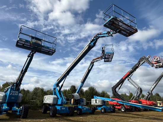 2016 GENIE S-85 BOOM LIFT SN:S8516H-13528 4x4, powered by diesel engine, equipped with 85ft.