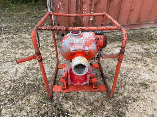 MULTIQUIP QP-40TH WATER PUMP SN:3681 powered by gas engine, equipped with 4in. Diameter.