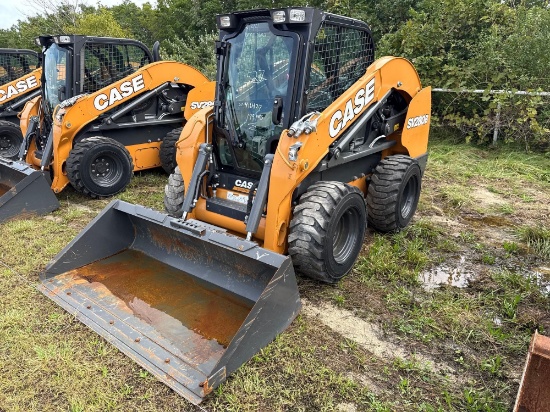 DEMO CASE SV280B SKID STEER SN:16437 powered by diesel engine, 74hp, equipped with EROPS, air, heat,