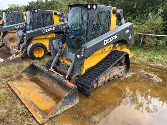2018 JOHN DEERE 331G RUBBER TRACKED SKID STEER SN:1T0331GMEHF321427 powered by John Deere diesel